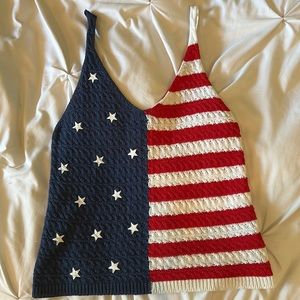 American flag breathable tank top